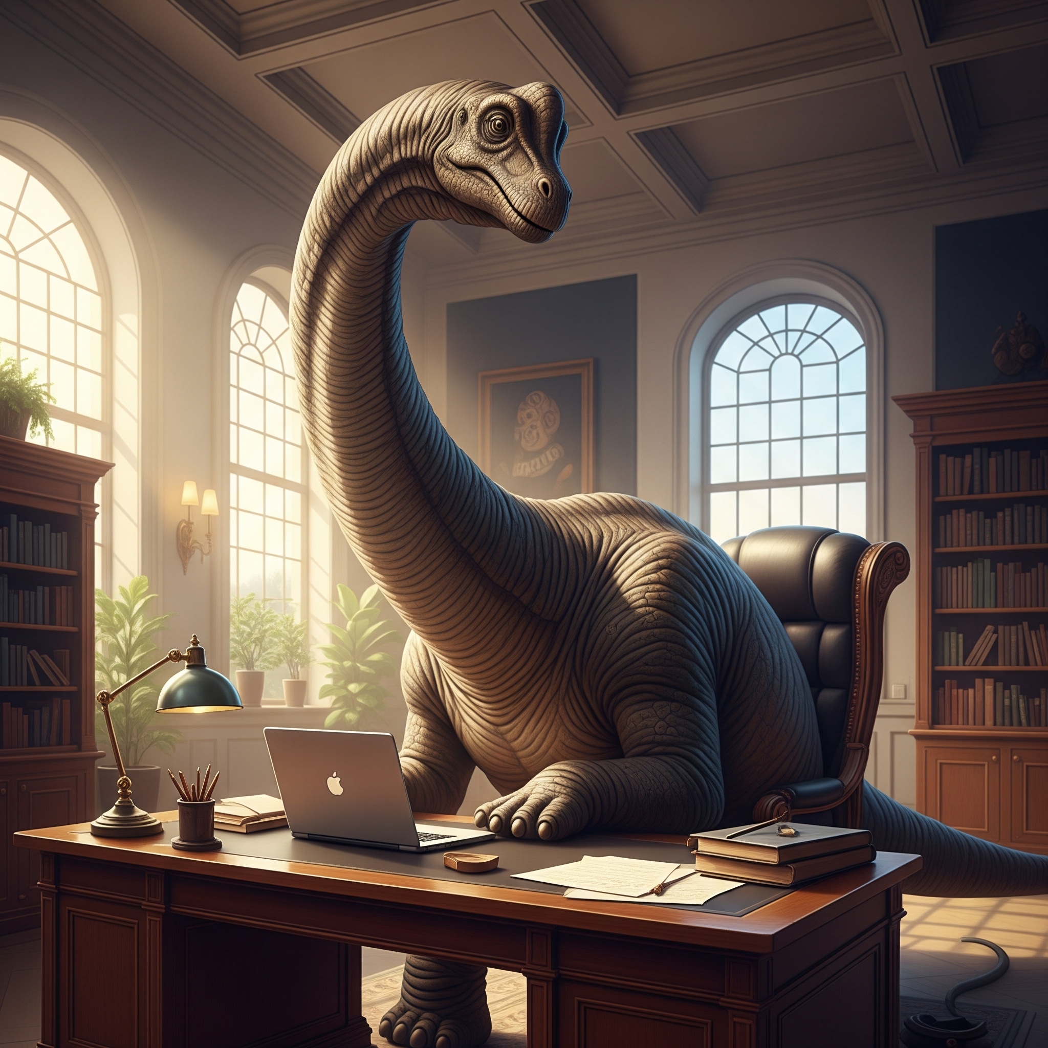 studious dino