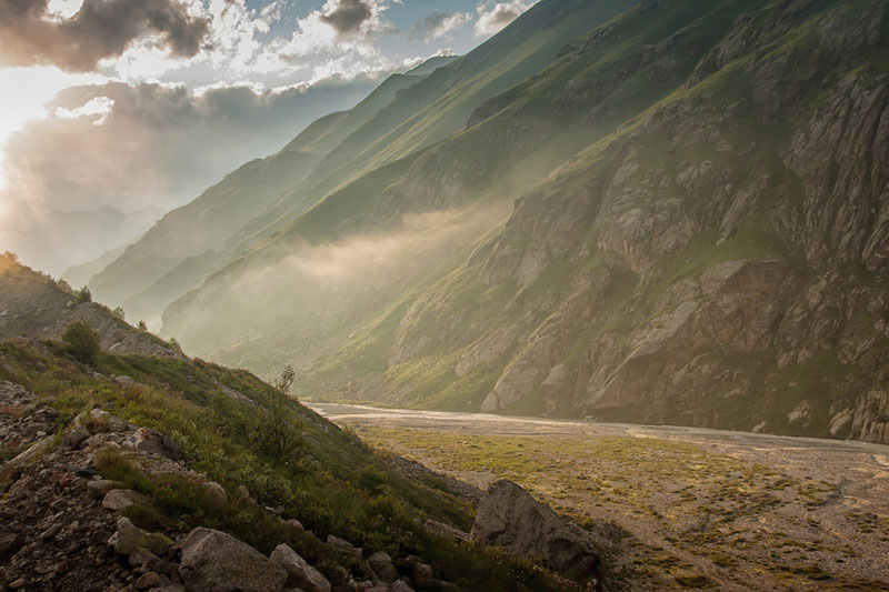 misty mountains